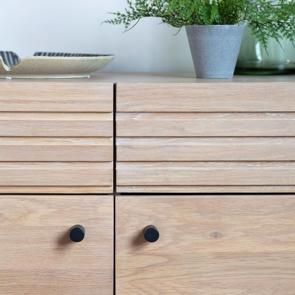 Product photograph of Floriston Oak 2 Door Sideboard from Choice Furniture Superstore.